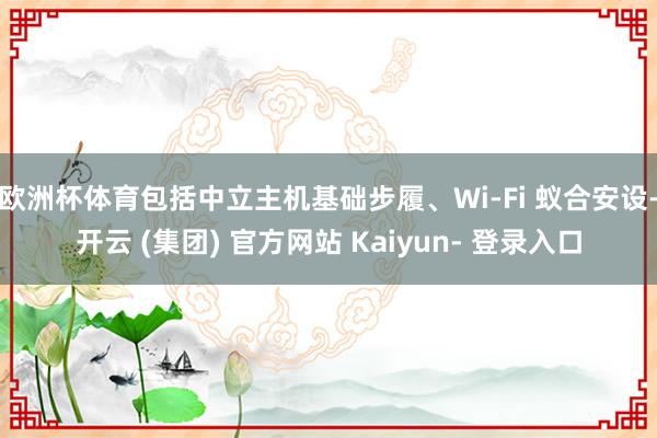 欧洲杯体育包括中立主机基础步履、Wi-Fi 蚁合安设-开云 (集团) 官方网站 Kaiyun- 登录入口