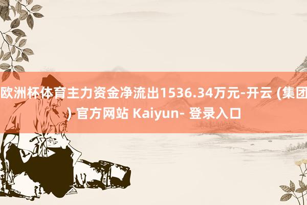 欧洲杯体育主力资金净流出1536.34万元-开云 (集团) 官方网站 Kaiyun- 登录入口