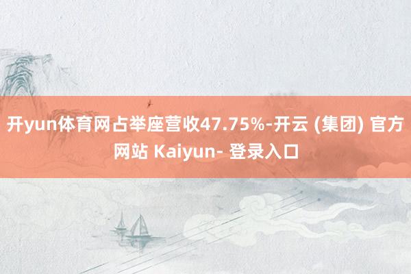 开yun体育网占举座营收47.75%-开云 (集团) 官方网站 Kaiyun- 登录入口