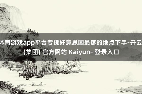 体育游戏app平台专挑好意思国最疼的地点下手-开云 (集团) 官方网站 Kaiyun- 登录入口