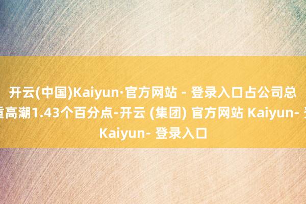 开云(中国)Kaiyun·官方网站 - 登录入口占公司总钞票比重高潮1.43个百分点-开云 (集团) 官方网站 Kaiyun- 登录入口