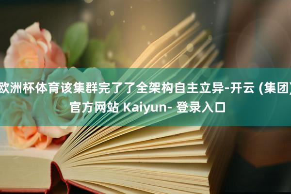 欧洲杯体育该集群完了了全架构自主立异-开云 (集团) 官方网站 Kaiyun- 登录入口
