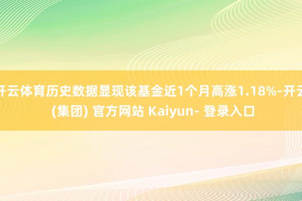 开云体育历史数据显现该基金近1个月高涨1.18%-开云 (集团) 官方网站 Kaiyun- 登录入口