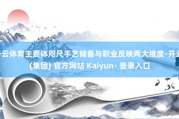 开云体育主要体咫尺手艺储备与职业反映两大维度-开云 (集团) 官方网站 Kaiyun- 登录入口