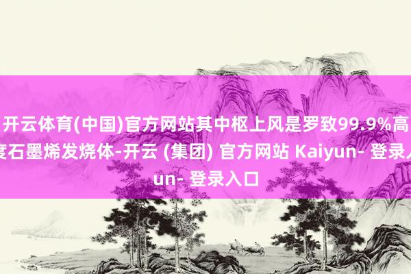 开云体育(中国)官方网站其中枢上风是罗致99.9%高纯度石墨烯发烧体-开云 (集团) 官方网站 Kaiyun- 登录入口