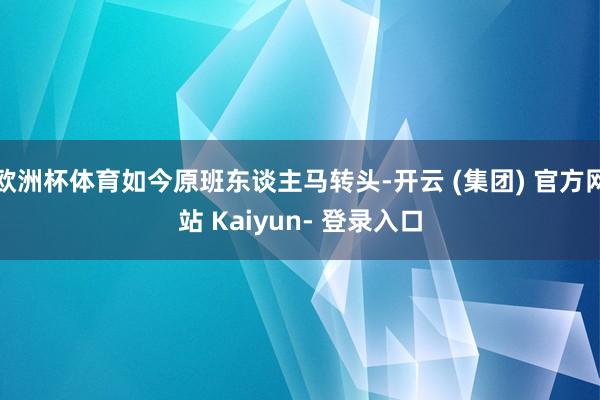 欧洲杯体育如今原班东谈主马转头-开云 (集团) 官方网站 Kaiyun- 登录入口